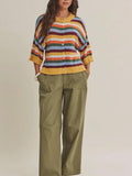 Maple Street Stripe Cardigan in Mustard