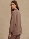 Nicole Boyfriend Sweat in Deep Taupe Marl Fleck