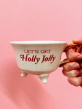 Let's Get Holly Jolly Vintage Teacup