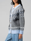Hot Take Fairisle Sweater in Grey & Blue