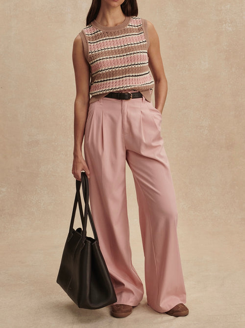Jayla Wide Leg Trouser 29.5 in Mellow Rose