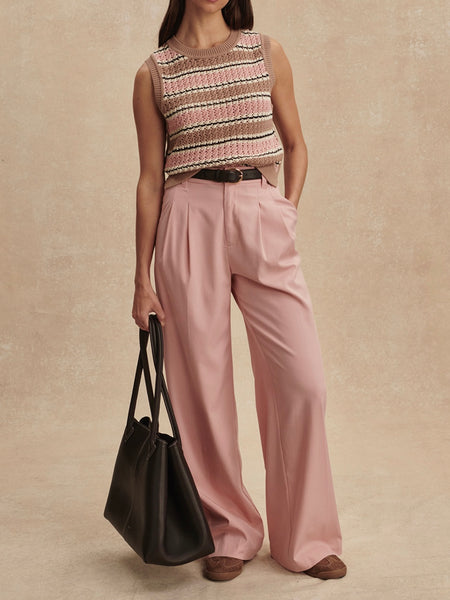 Jayla Wide Leg Trouser 29.5 in Mellow Rose