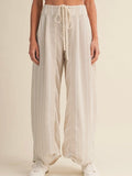 Seal The Deal Stripe Pants in Taupe