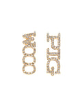 Arkansas WOOO PIG Pavé Rhinestone Stud Earrings