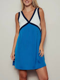 Down The Block Mini Dress in Blue