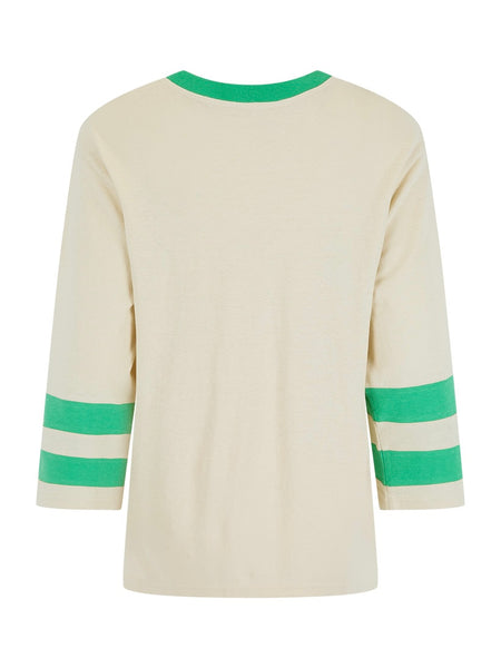 Homecoming Long Sleeve Biker Tee in Green Fields