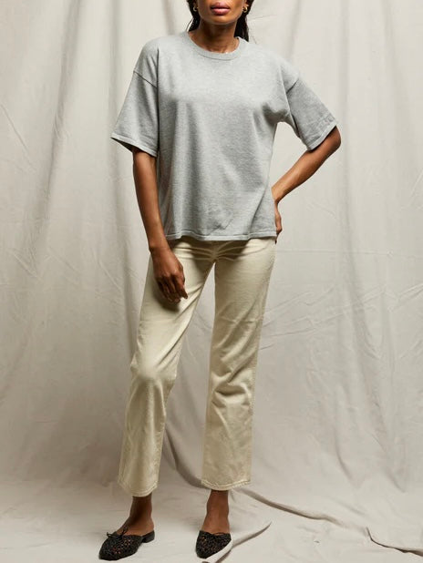 Yvonne Sweater Tee in Heather Grey