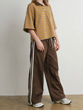 Down To Earth Stripe Pant in Brown