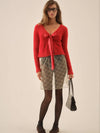 Tayla Knit Cardigan in Red