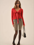 Tayla Knit Cardigan in Red