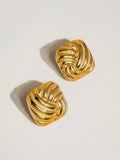 Thel Wavy Square Studs