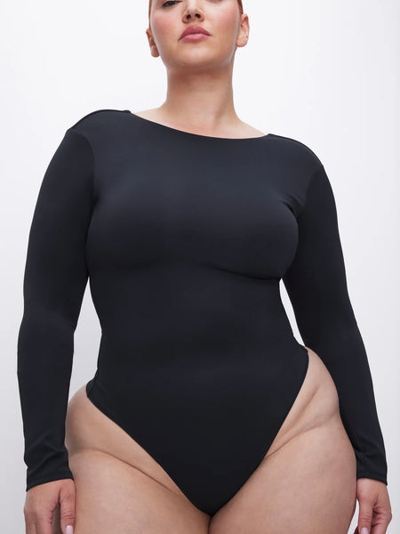 Scuba Scoop Back Bodysuit in Black
