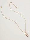 Painted Tile Necklace in Olives