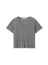 Beckett V Neck Tee in Heather Grey