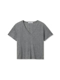 Beckett V Neck Tee in Heather Grey