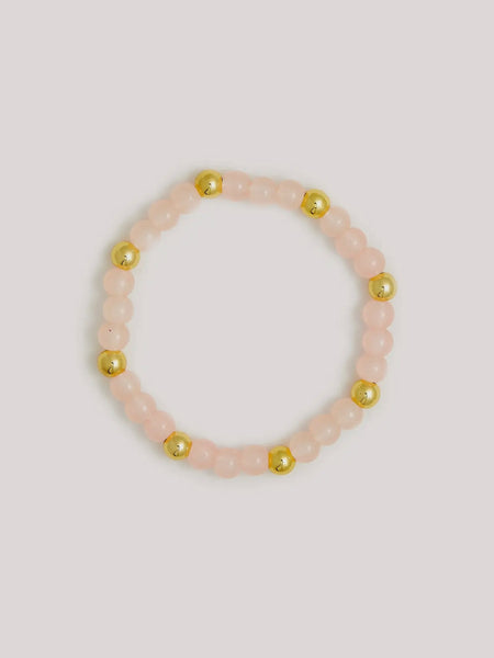 Pink Cockatoo & Hematite Beads Bracelet