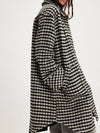 Get Around Houndstooth Shacket in Black & White