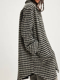 Get Around Houndstooth Shacket in Black & White