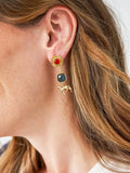 Calliope Horse Glass & Carnelian Stone Earrings