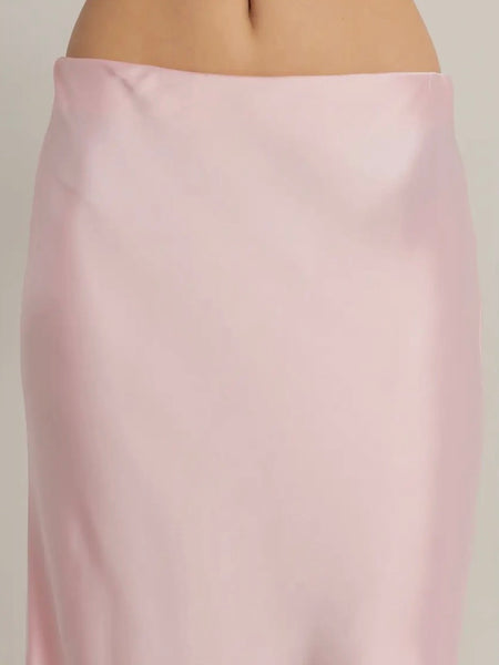 She's Cute Midi Skirt in Soft Pink