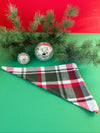 Flannel Dog Scarf in Classic Christmas