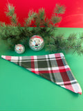 Flannel Dog Scarf in Classic Christmas