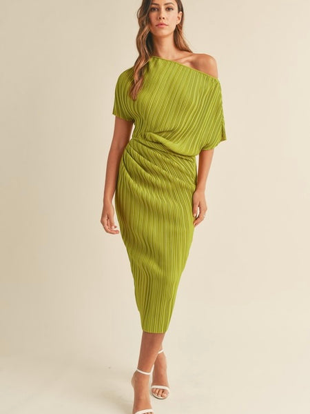 What A Rush Midi Dress in Kiwi