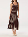 Marlen Dress in Brown Cream