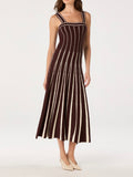 Marlen Dress in Brown Cream