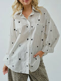 Heart to Heart Button Up in Ivory