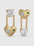 Opposites Attract Heart Earrings