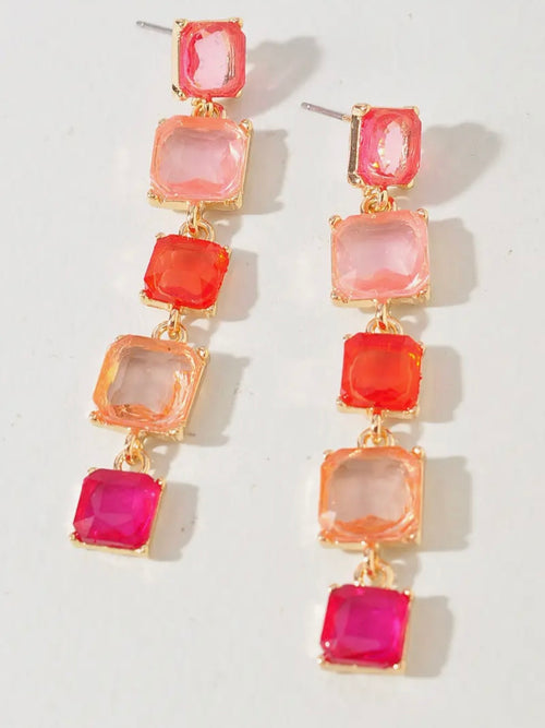 Bring The Blush Gem Earrings