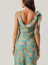 Isabelle Dress in Blue Orange Floral