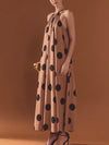 Parisian Polka Dot Maxi in Brown