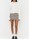 Chimney Cardigan in Cream Cable Knit