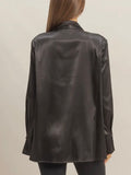 Soft Like Satin Blazer in Black