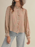 Stripes Are A Neutral Button Up in Pecan