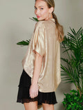 Liquid Gold Blouse in Metallic