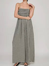 Going Gingham Jumpsuit in Black