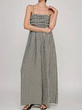 Going Gingham Jumpsuit in Black
