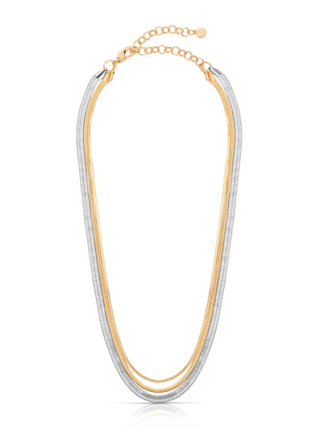 Mixed Metal Strands Necklace