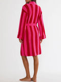 Prisca Robe in Crimson Pop Stripe
