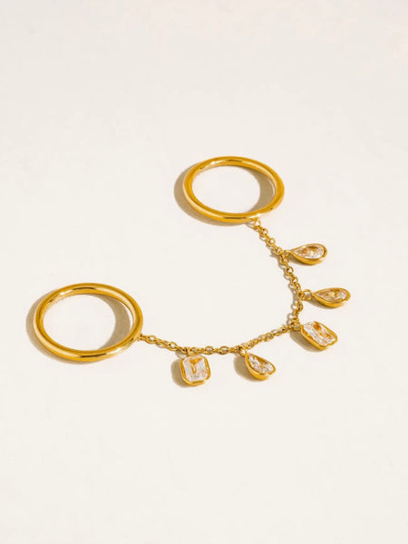 Cosette Dangle Circle Drop Ring
