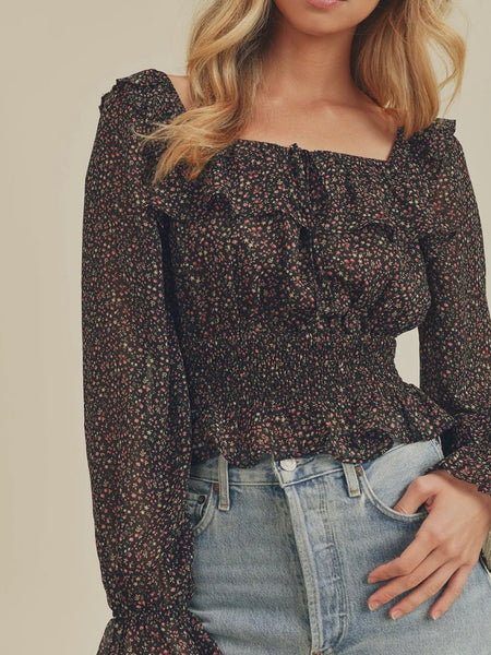 Flower Patch Top in Berry Combo