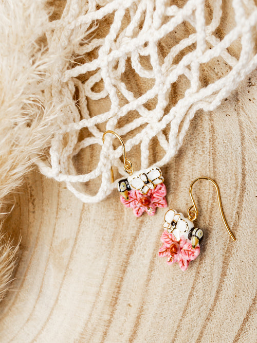 Orchids & Toucan Earrings