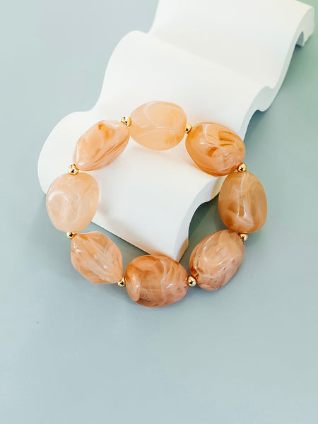 Pretty In Pastels Beaded Bracelet in Blush