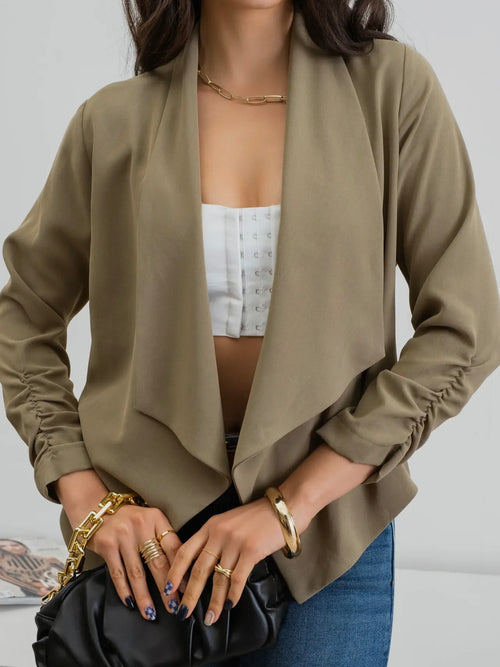 Ask The Boss Blazer in Olive