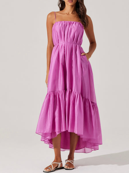 Elisha Dress in Magenta