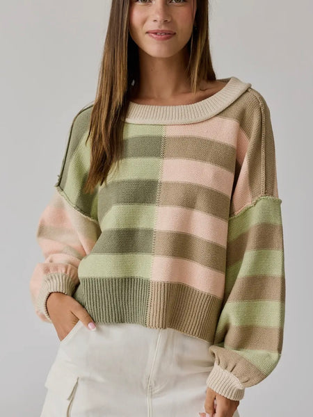 Olive You Pullover in Neutral Multi