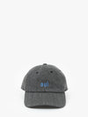 Wool Baseball Hat in Embroidered OUI Black & White